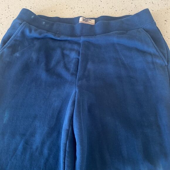 Lands’ End Serious Sweats Tie Dye Rainbow Blue Sweat Pants Women’s Large (14-16) - Picture 3 of 13